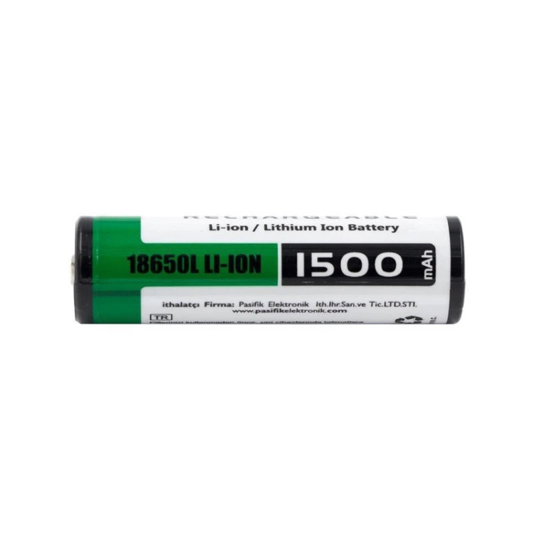 باتری لیتیوم یون اوریون ORION سایز 18650 ظرفیت 1500 میلی آمپر نوک دار