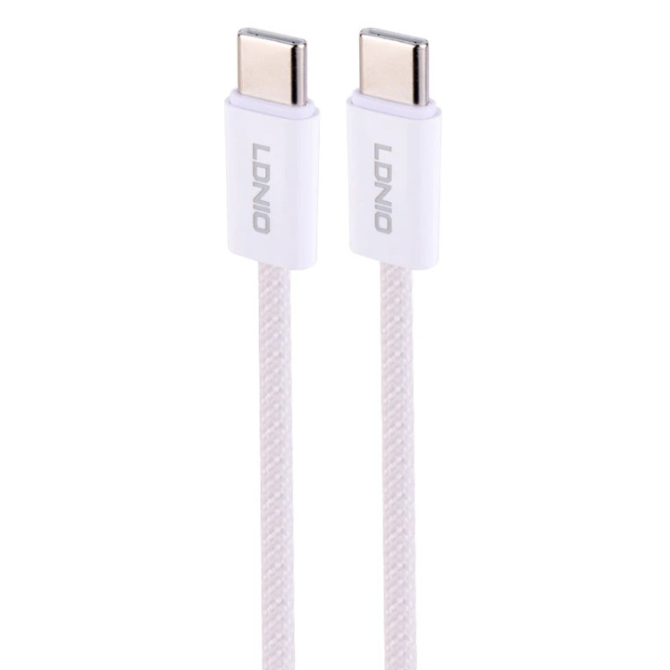 کابل تبدیل USB-C به USB-C الدینیو LDNIO مدل LC901C طول 1 متر 65 وات مناسب برای آیفون 15 به بالا