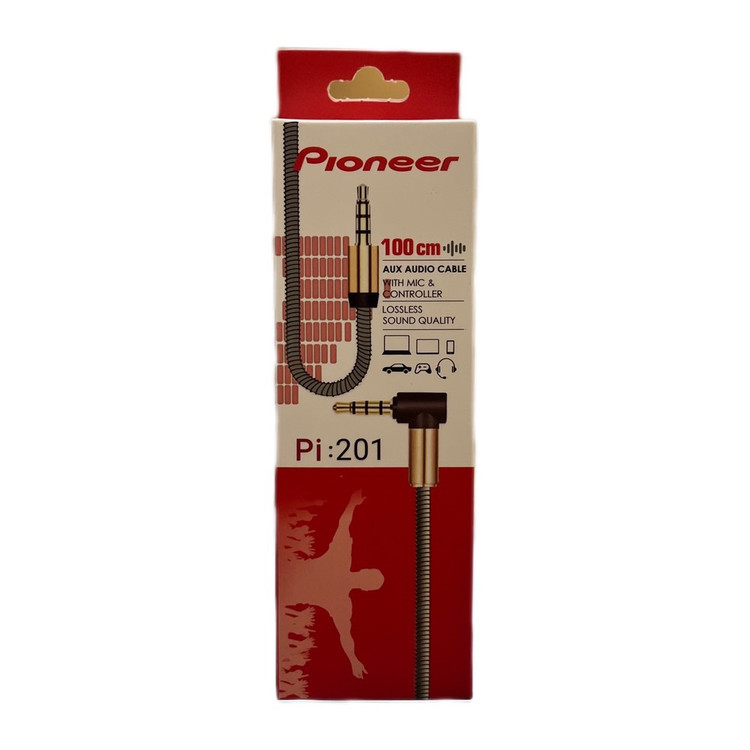 کابل تبدیل پایونیر Pionir جک 3.5 میلیمتری AUX به جک 3.5 میلیمتری AUX مدل Pi-201