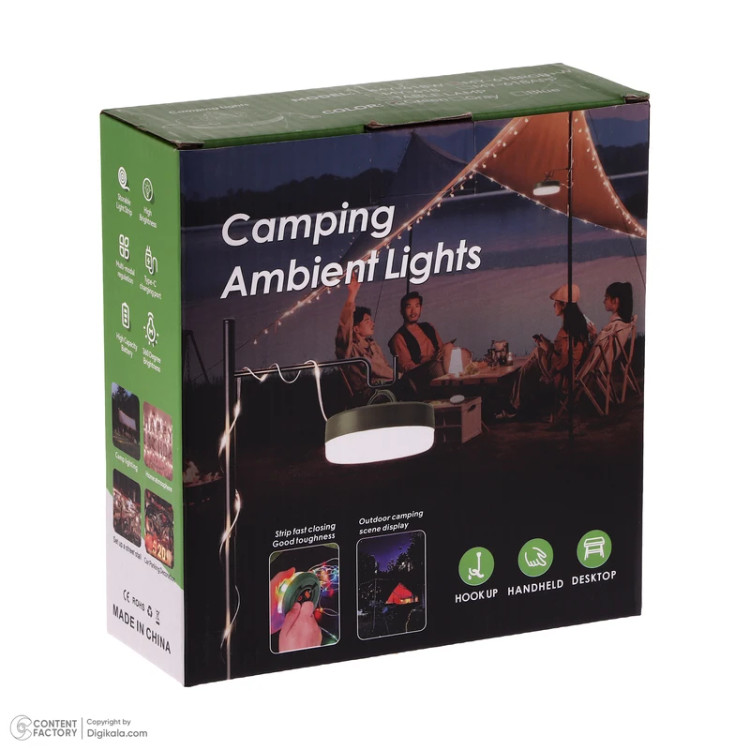 چراغ و ریسه کمپینگ شارژی مدل MY-618RGB-W